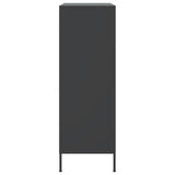 Highboard Black 68x39x113 cm Steel - Close-Up Angle