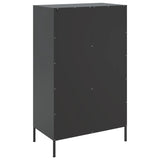 Highboard Black 68x39x113 cm Steel - Low Angle