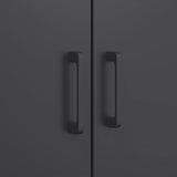Highboard Black 68x39x113 cm Steel