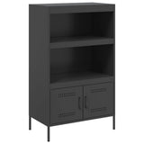 Highboard Black 68x39x113 cm Steel