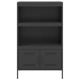 Highboard Black 68x39x113 cm Steel - Rear View