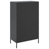 Highboard Black 68x39x113 cm Steel - Low Angle