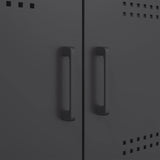 Highboard Black 68x39x113 cm Steel - Extra Image