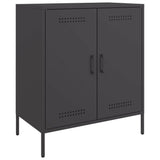 Sideboard Black 68x39x79 cm Steel - Front View