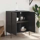 Sideboard Black 68x39x79 cm Steel - Side View