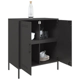 Sideboard Black 68x39x79 cm Steel - 45-Degree Angle