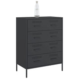 Sideboard Black 68x39x89 cm Steel - Top-Down View