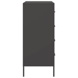 Sideboard Black 68x39x89 cm Steel - Close-Up Angle