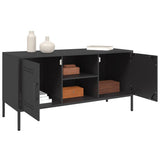 TV Cabinet Black 100.5x39x50.5 cm Steel - 45-Degree Angle