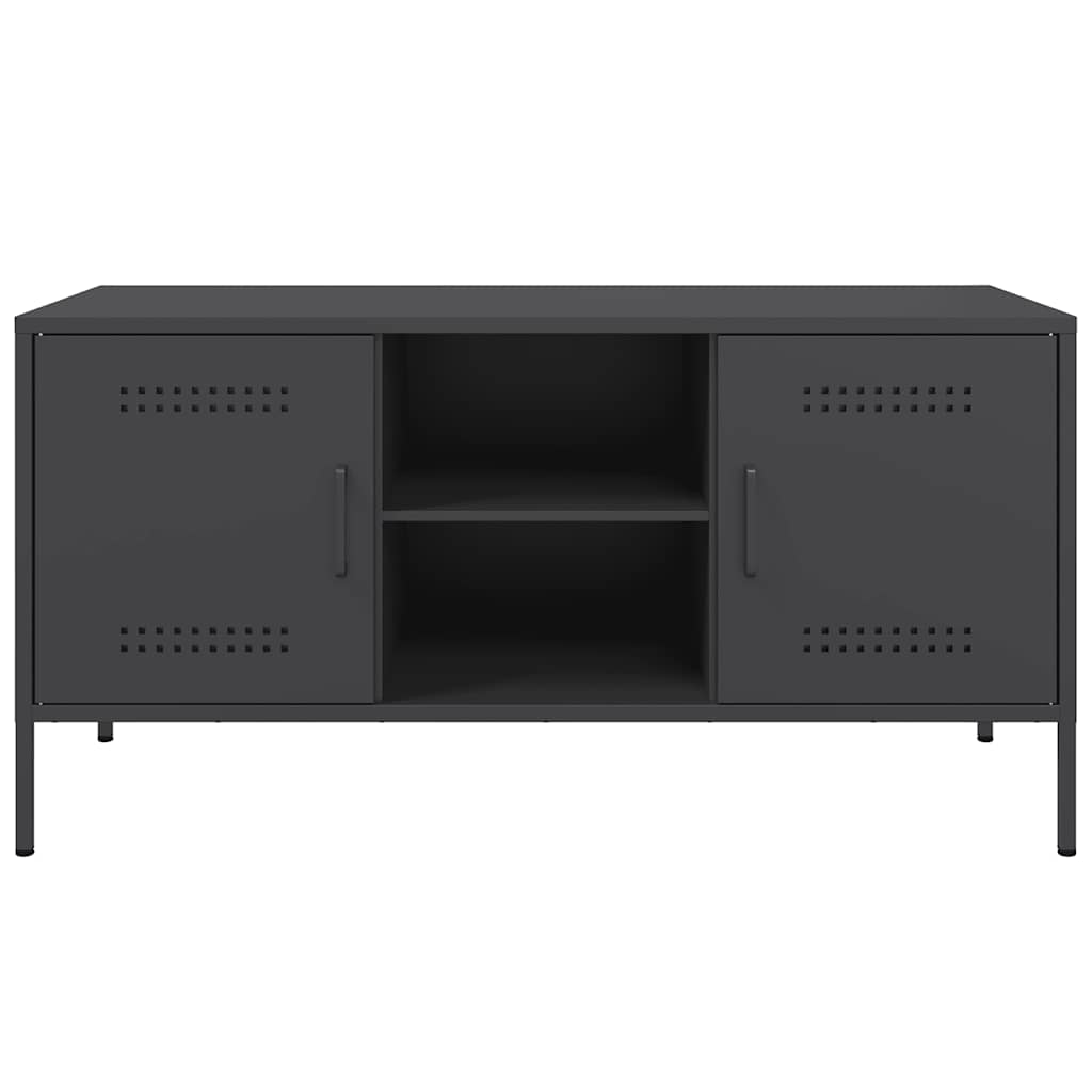 TV Cabinet Black 100.5x39x50.5 cm Steel