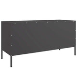TV Cabinet Black 100.5x39x50.5 cm Steel - Low Angle