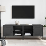 TV Cabinets 2 pcs Black 68x39x50.5 cm Steel - Side View