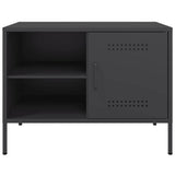 TV Cabinets 2 pcs Black 68x39x50.5 cm Steel - Close-Up Angle