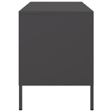 TV Cabinets 2 pcs Black 68x39x50.5 cm Steel - Low Angle
