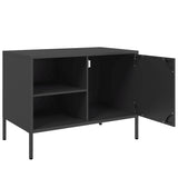 TV Cabinets 2 pcs Black 68x39x50.5 cm Steel - Extra Image