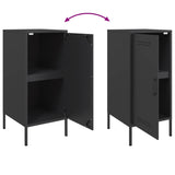 Sideboards 2 pcs Black 36x39x79 cm Steel - Extra Image