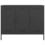 Sideboard Black 100.5x39x79 cm Steel - Rear View