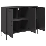Sideboard Black 100.5x39x79 cm Steel - Extra Image