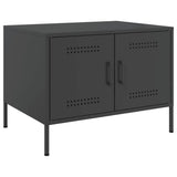 Coffee Table Black 68x50x50.5 cm Steel - Front View