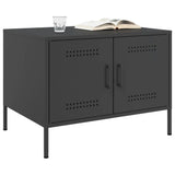 Coffee Table Black 68x50x50.5 cm Steel - Side View