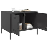 Coffee Table Black 68x50x50.5 cm Steel - Top-Down View