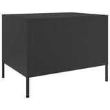 Coffee Table Black 68x50x50.5 cm Steel - Close-Up Angle