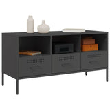 TV Cabinet Black 100.5x39x50.5 cm Steel - Top-Down View