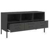 TV Cabinet Black 100.5x39x50.5 cm Steel - Extra Image