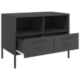 TV Cabinets 2 pcs Black 68x39x50.5 cm Steel - Extra Image