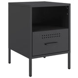 Bedside Cabinets 2 pcs Black 36x39x50.5 cm Steel - 45-Degree Angle