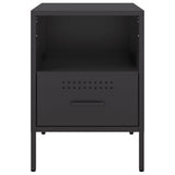 Bedside Cabinets 2 pcs Black 36x39x50.5 cm Steel - Rear View