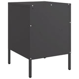 Bedside Cabinets 2 pcs Black 36x39x50.5 cm Steel - Low Angle