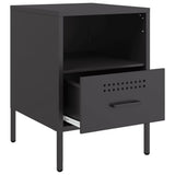 Bedside Cabinets 2 pcs Black 36x39x50.5 cm Steel - Extra Image
