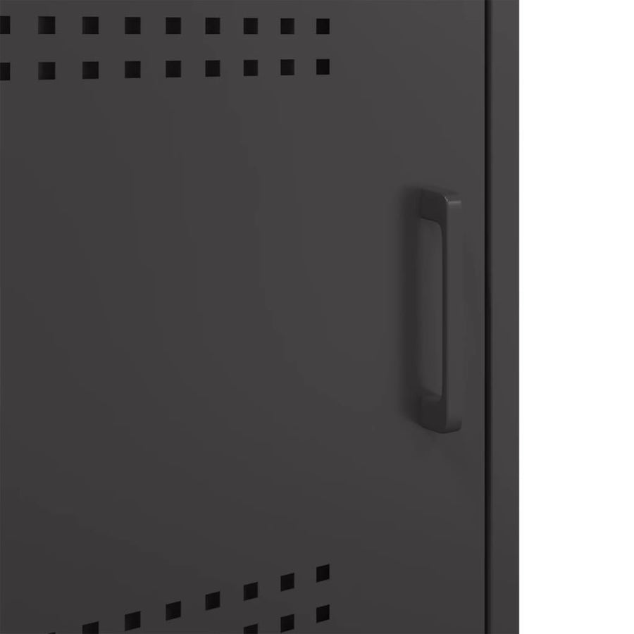 Bedside Cabinets 2 pcs Black 36x39x68 cm Steel