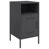 Bedside Cabinets 2 pcs Black 36x39x68 cm Steel - 45-Degree Angle