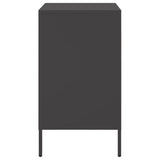 Bedside Cabinets 2 pcs Black 36x39x68 cm Steel - Close-Up Angle