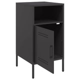 Bedside Cabinets 2 pcs Black 36x39x68 cm Steel - Extra Image