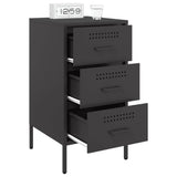 Bedside Cabinets 2 pcs Black 36x39x68 cm Steel - Top-Down View