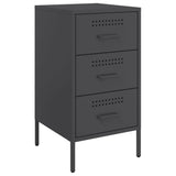 Bedside Cabinets 2 pcs Black 36x39x68 cm Steel - 45-Degree Angle