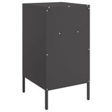 Bedside Cabinets 2 pcs Black 36x39x68 cm Steel - Low Angle