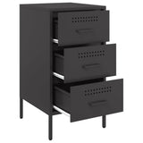 Bedside Cabinets 2 pcs Black 36x39x68 cm Steel - Extra Image