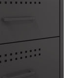 Bedside Cabinets 2 pcs Black 36x39x68 cm Steel