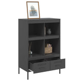 Highboard Black 68x39x101.5 cm Steel - 45-Degree Angle