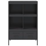 Highboard Black 68x39x101.5 cm Steel