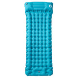 Self Inflating Camping Mattress with Pillow 1-Person Blue - Front View