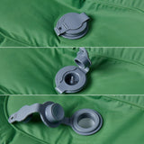 Self Inflating Camping Mattress with Pillow 1-Person Green - Top-Down View