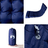 Self Inflating Camping Mattress with Pillow 1-Person Navy Blue - 45-Degree Angle