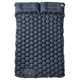 Self Inflating Camping Mattress with Pillows 2-Person Grey