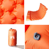 Self Inflating Camping Mattress with Pillows 2-Person Orange - 45-Degree Angle