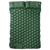 Self Inflating Camping Mattress with Pillows 2-Person Green - Front View